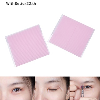 【WithBetter】เทปสติกเกอร์ไฟเบอร์ สองด้าน สําหรับติดตาสองชั้น 104 ชิ้น