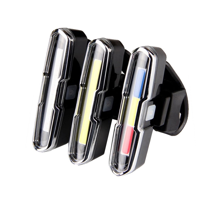 ไฟท้ายจักรยานชาร์จ USB - ไฟ LED สว่างพิเศษ 7 โหมด สัญญาณเตือนความปลอดภัยในการปั่นจักรยาน