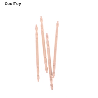 &lt; Cooltoy &gt; เสาไม้จิ๋ว 1:12 อุปกรณ์เสริม สําหรับตกแต่งบ้านตุ๊กตา เฟอร์นิเจอร์ DIY 4 ชิ้น