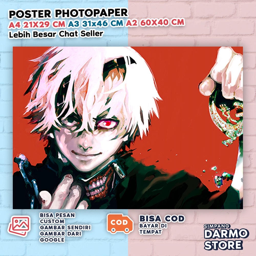 Tokyo Ghoul Ken Kaneki Touka Rize Juuzou อะนิเมะ Wibu โปสเตอร์ล่าสุดความงามตกแต่งผนัง TGLX-5