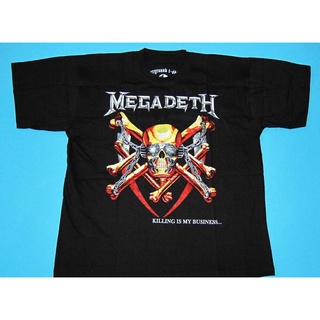 เสื้อยืดผ้าฝ้ายพิมพ์ลายขายดี Yuanl5 {พร้อมส่ง เสื้อยืดผ้าฝ้าย 100% พิมพ์ลาย Megadeth Kill My Business โอเวอร์ไซซ์ ไซซ์ X