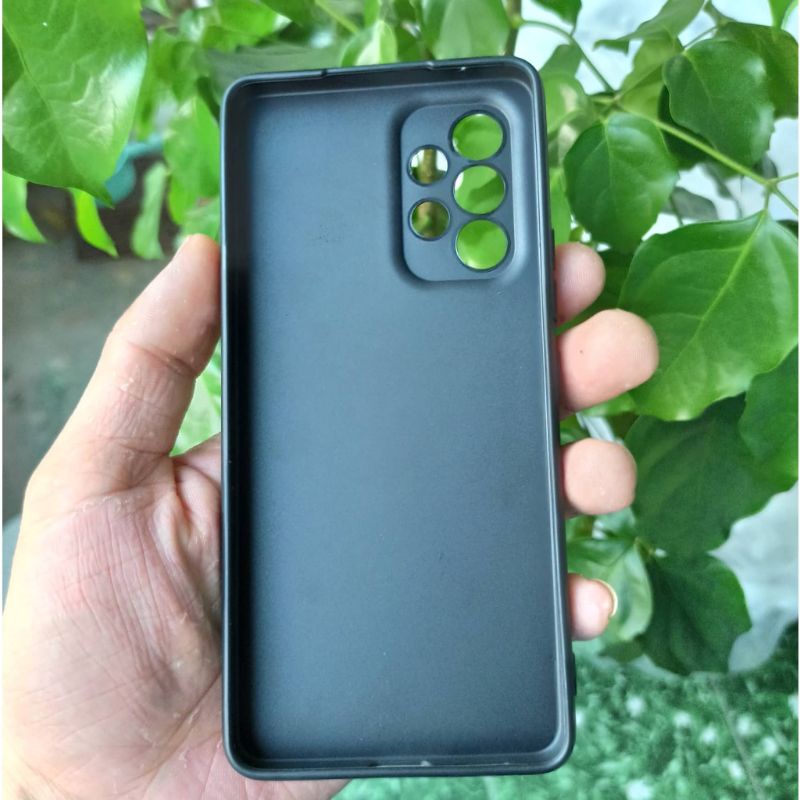 เคส Samsung Galaxy A53 5G - เคสยืดหยุ่นสีดําเพื่อจํากัดลายนิ้วมือและปกป้องกล้อง