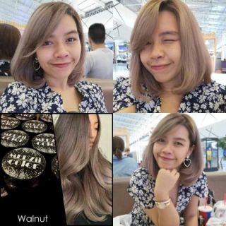 Walnut น้ำตาลหม่นทรีทเม้นทำสีสวยผมไม่เสีย ทำสีพร้อมบำรุงในตัว