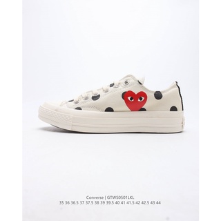 Cdg Play x Converse Kawakubo Rei Play Love Co-branded รองเท้าผ้าใบลําลอง -1384