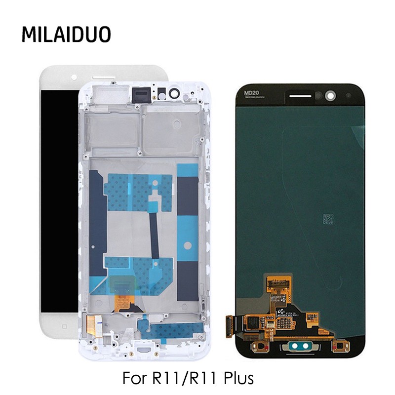 อะไหล่หน้าจอสัมผัสดิจิทัล LCD แบบเปลี่ยน สําหรับ OPPO R11 R11T R11 Plus
