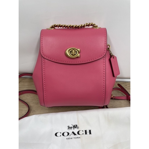 (ผ่อน0%) กระเป๋าเป้ งานshop Coach 52670 Parker Convertible Backpack 16  crossbody shoulder bag handb