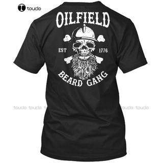 [S-5XL] เสื้อยืดลําลอง แขนสั้น คอกลม พิมพ์ลาย Oilfield Beard Gang - Est.1776 แฟชั่นสําหรับผู้ชาย และผู้หญิง