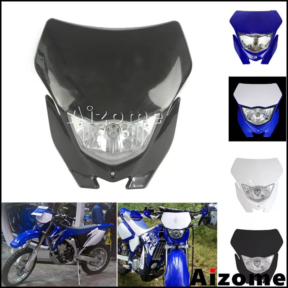 สีดํา Motocross Off Road ไฟหน้า Fairing สําหรับ Yamaha WR450F WR250F YZ YZF TW TTR DR RM Supermoto D
