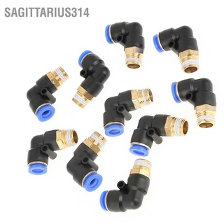 Sagittarius314 อะแดปเตอร์เชื่อมต่อนิวเมติก ข้อศอก เส้นผ่าศูนย์กลาง 8 มม. G1/4 10 ชิ้น