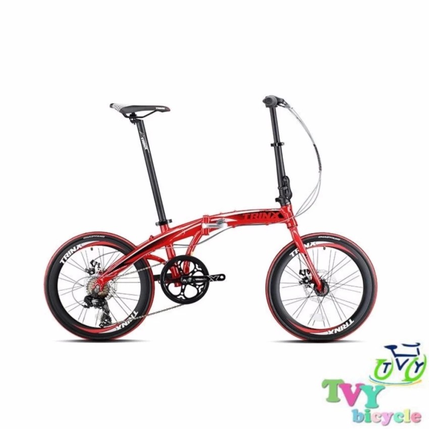 Trinx จักรยานพับ รุ่น Dolphin 2.0 (สีแดง/ดำ)