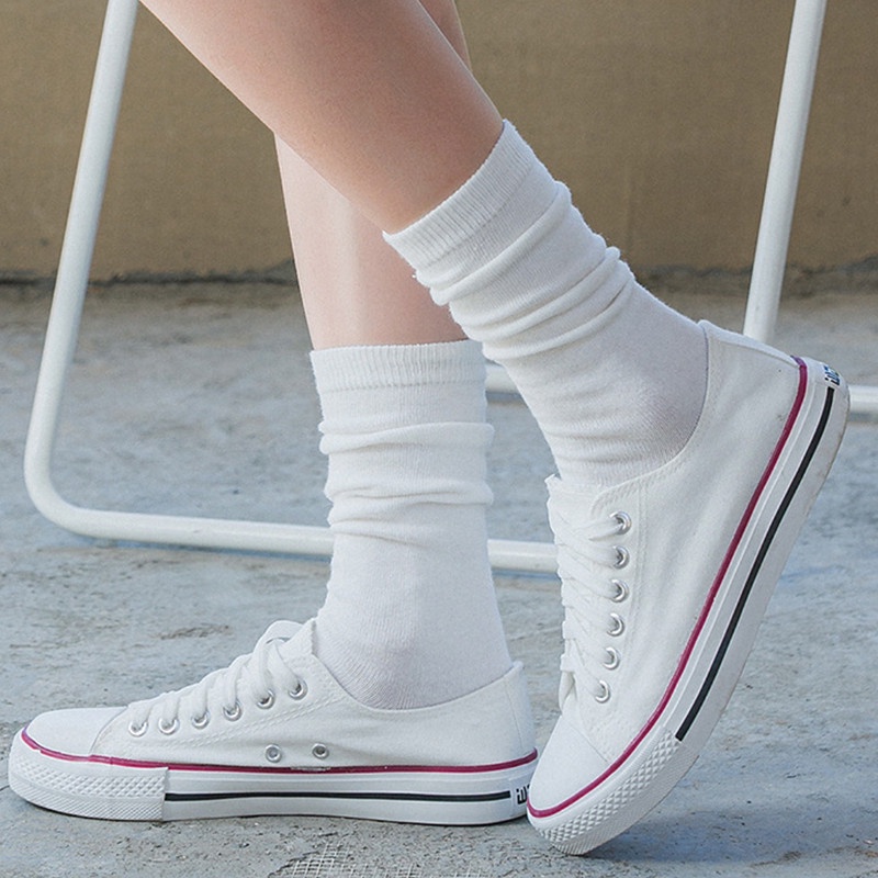 รองเท้าผ้าใบลำลองสีขาว ระบายอากาศได้ สะดวกสบาย ทนต่อการสึกหรอ - รูปที่ 5