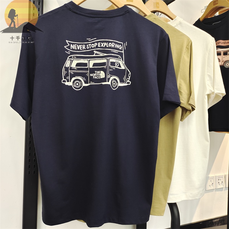 The N Short Sleeve Mens Outdoor Cotton Round Neck Printing T-Shirt | 5jzz