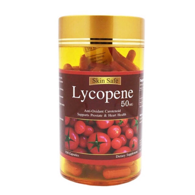 🔥🔥Skin safe Lycopene มะเขือเทศสกัด 50 Mg 150 Capsules Exp. 03/2026