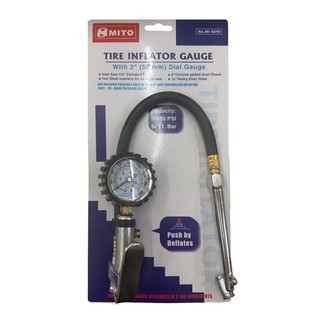 MITO หัวเติมลม+เกจ์วัดลม MITO tire inflator gauge Mi5040