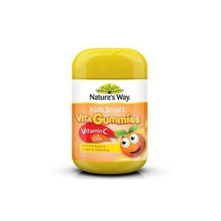 Exp.07/2022 Natures Way Kids Smart Vita Gummies Vitamin C + Zinc 60 Gummies เยลลี่วิตามินซี + ธาตุเหล็ก สำหรับเด็ก