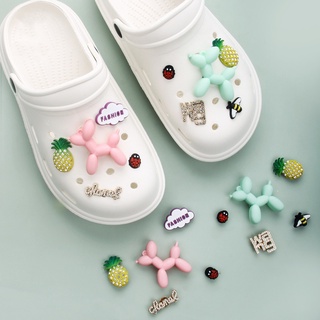 Jibbitz จี้รูปสุนัขน่ารัก 3D อุปกรณ์เสริม สําหรับตกแต่งรองเท้า Crocs Charms Jibbitz Bts