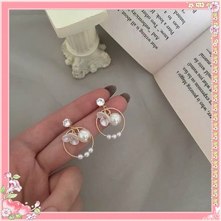 YWEE-18_Pearl Earrings  ไข่มุก ดอกไม้ ต่างหู