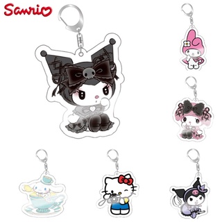 Sanrio Kawaii Kuromi Melody Hello Kitty Keychain Pendant Keyring Sweet Cute Girls Pendant Accessories Hello Kitty Pendant Models Toy