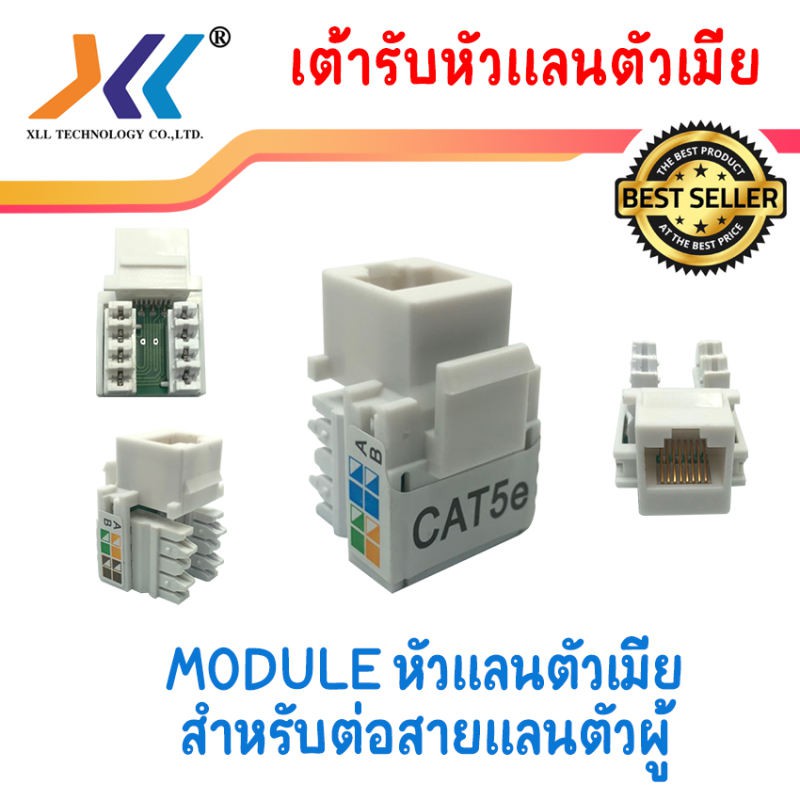Cat5E Rj45 Module หัวแลนตัวเมีย เต้ารับหัวแลนตัวเมีย Lan Rj45 Female |  Shopee Thailand