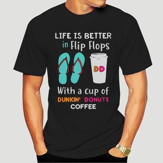 เสื้อยืด พิมพ์ลาย Life Is Better Dunkin Donuts สําหรับผู้ชาย