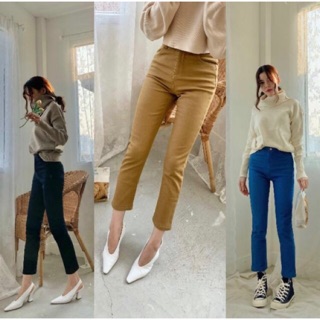 FLAT2112 FT486 : SKINNY WARMTH PANTS อุ่นบุขนด้านในนิ่มๆ