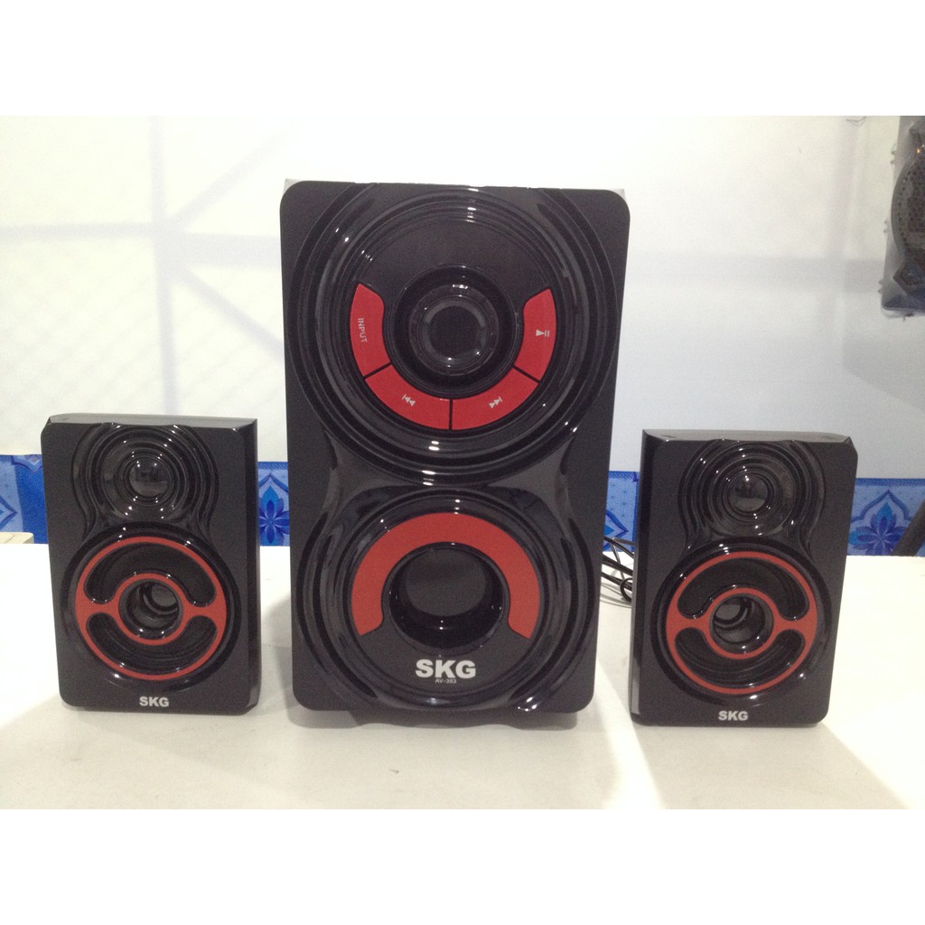 ตู้ลำโพง ชุดโฮมเธียรเตอร์ 2.1 SKG AV-353 D-1 FM Radio MP3 USB SD Card Bluetooth AUX 2.1 Multimedia speaker System Freque