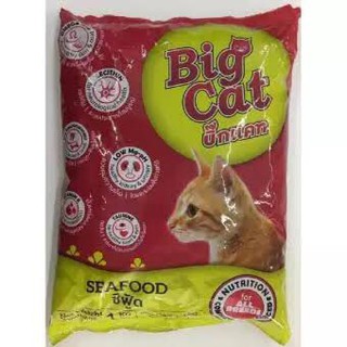 Bigcat Cat Food บิ๊กแคท อาหารแมว แบบเม็ด เม็ดสามสี รสซีฟู้ด ขนาด 1 kg (สินค้าราคาพิเศษ)