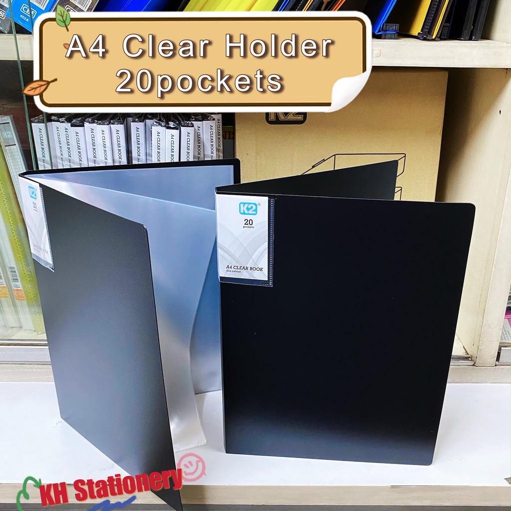K2 A4 Clear Holder 20 กระเป๋า / Clear Holder Book 20 กระเป๋า /A4 PP Clear Holder 20 กระเป๋า