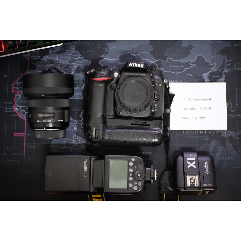Nikon D7100 / Sigma30mm f1.4A / Godox TT685 / Godox X1-T  [ มือสอง ]