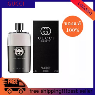 กุชชี่ Gucci Guilty Pour Homme for men EDT 90 ml. น้ำหอมผู้ชาย ที่ยั่งยืน สเปรย์น้ำหอม น้ำหอมติดทนนาน น้ำหอมผู้ชาย(พร้อม