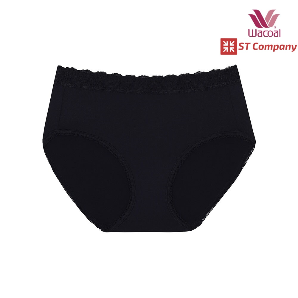 Wacoal Panty กางเกงใน  ขอบลูกไม้ ทรงเต็มตัว (Short) สีดำ (1 ตัว) รุ่น WU4M02 กางเกงในผู้หญิง ผู้หญิง วาโก้ เต็มตัว Short