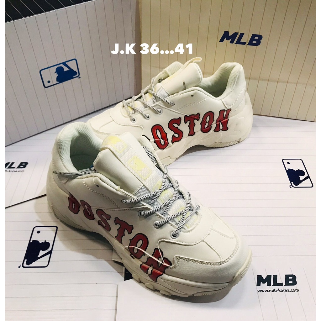 MLB BOSTON รองเท้าผ้าใบผูกเชือกพร้อมกล่อง