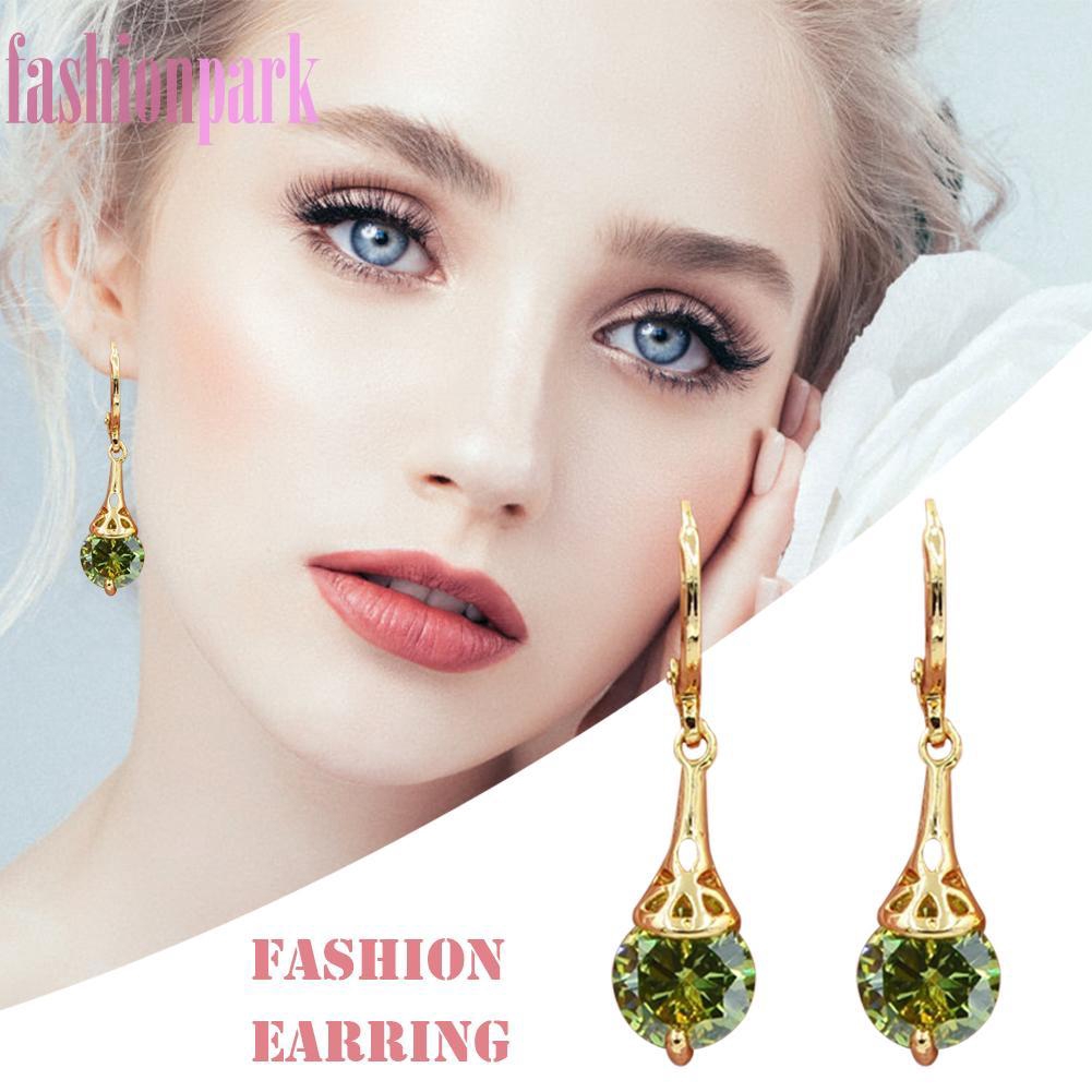 Fashion Flower Zircon Crystal Pearl Tassel Earrings Lady Ear Drop Dangle Jewelry