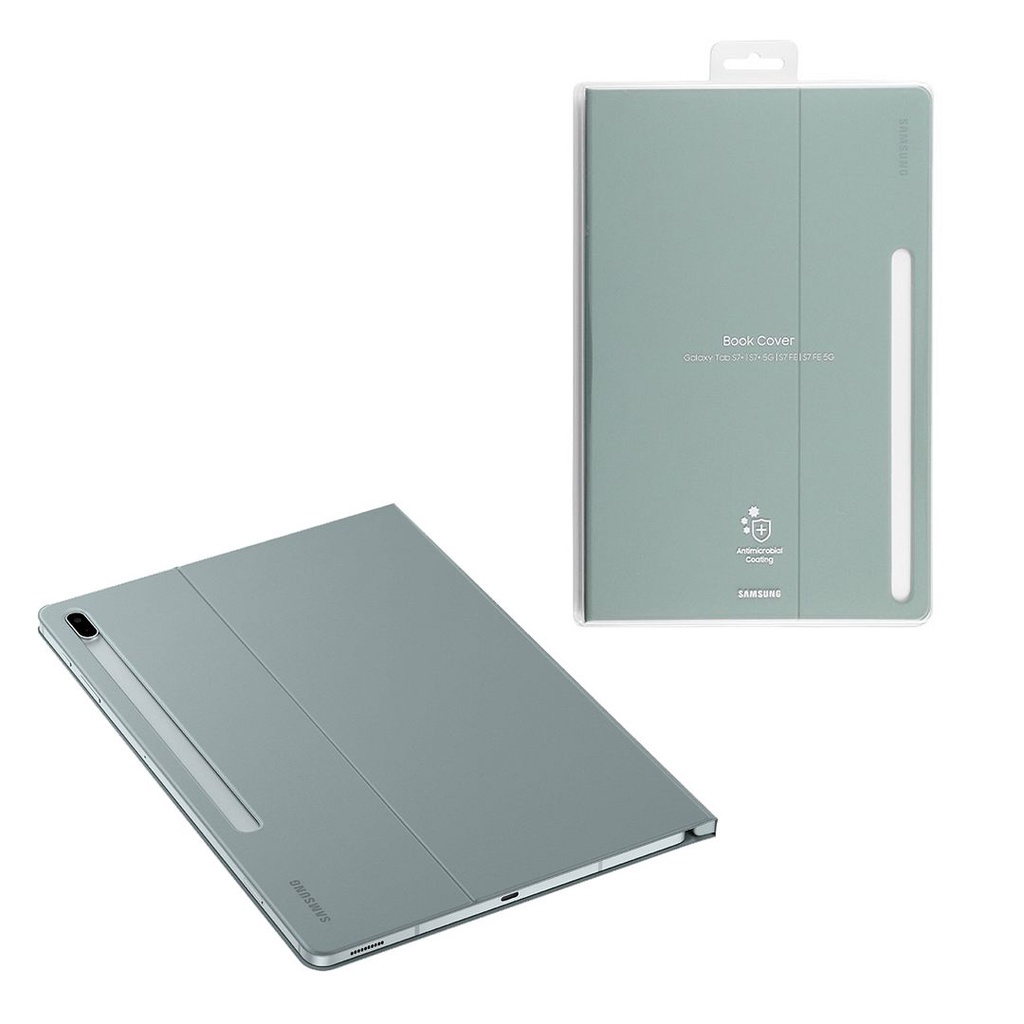 Samsung Galaxy Tab S7+ S8+ S7 FE (12.4 inch) Book Cover ( Green ), EF-BT730PGEGWW