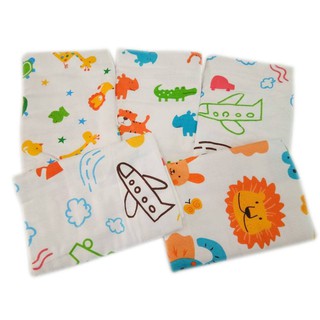 Kaowkhong ผ้าเช็ดตัวเด็ก ผ้าฝ้าย ขนาด 60*120 ซม. สีขาว คละลาย