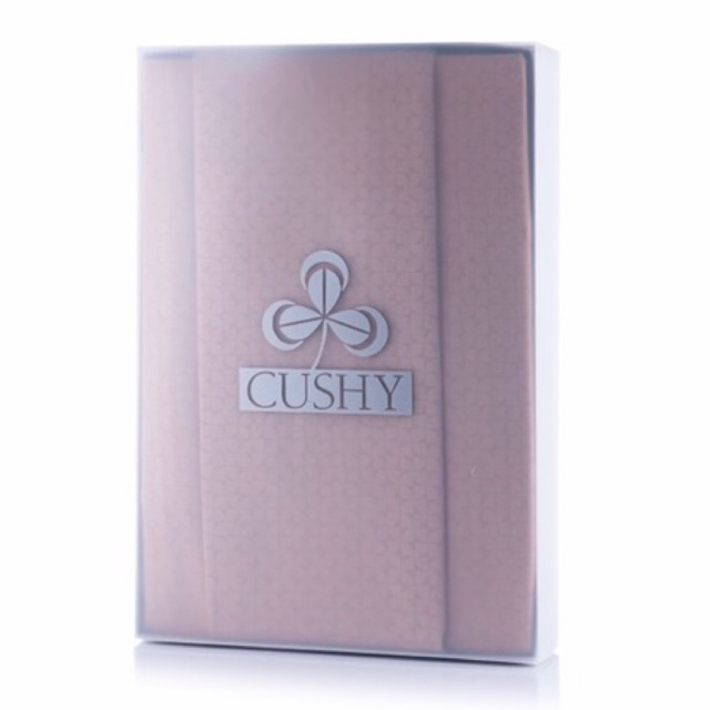 CUSHY ผ้าปูที่นอนกันไรฝุ่น ทอมากกว่า สัมผัสนุ่มละมุน สีพื้นลายในตัว ขนาด 6 ฟุต EMBROSS-MICIFINE FlyN
