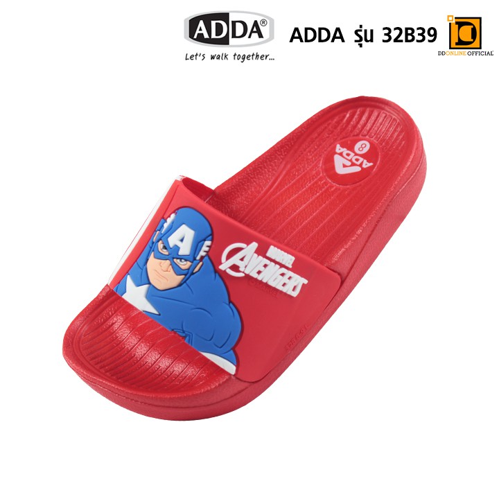 ADDA 32B39 Captain America รองเท้าแตะแบบสวม สำหรับเด็กผู้ชาย ลิขสิทธ์ 💯%