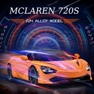 โมเดลรถยนต์ jinlifang โลหะผสมสังกะสี 1/24 Mclaren 720s ของเล่นสําหรับเด็ก 3 ปีขึ้นไป