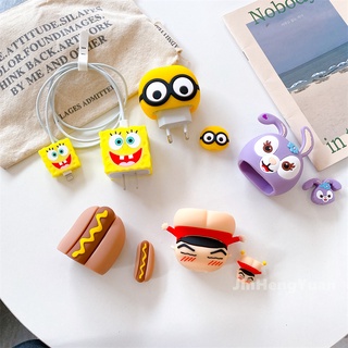 Marvel 18w 20w Fast Charge Charger Adapter Protective Cover SpongeBob SquarePants Star Dailu Cartoon Anti-bite Cover