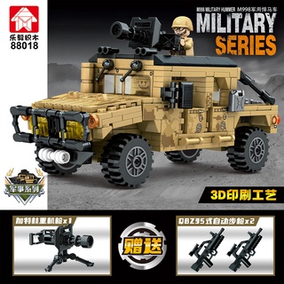 ProudNada Toys ตัวต่อ รถฮัมวี ทหาร  LEYI MILITARY SERIES M998 MILITARY HUMMER 508+ PCS 88018