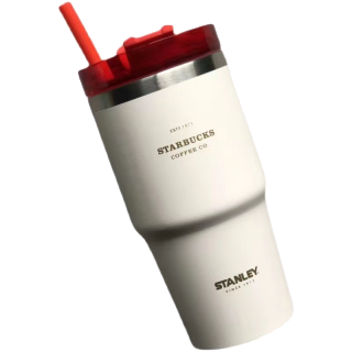 แก้ว Starbucks แก้วน้ำ stanley STANLEY แก้วน้ำพร้อมฟาง แก้ว STAR Tumbler Snowman 20 ออนซ์ และ 30 ออนซ์ (064)