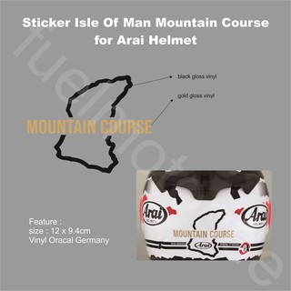 สติกเกอร์ ลาย Isle of Man TT Mountain Course สําหรับติดตกแต่งหมวกกันน็อครถจักรยานยนต์