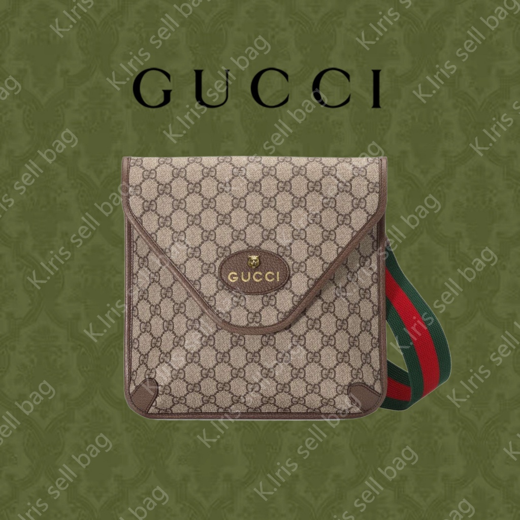 Gucci/ GG/ Neo Vintage GG กระเป๋าสะพายข้างขนาดกลาง/ กระเป๋าสะพายข้าง