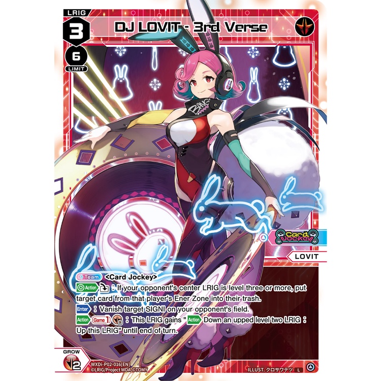 WX WX-P02-016 DJ LOVIT - 3rd Verse WIXOSS P02 L - EN WX-P02-016 0821000022074