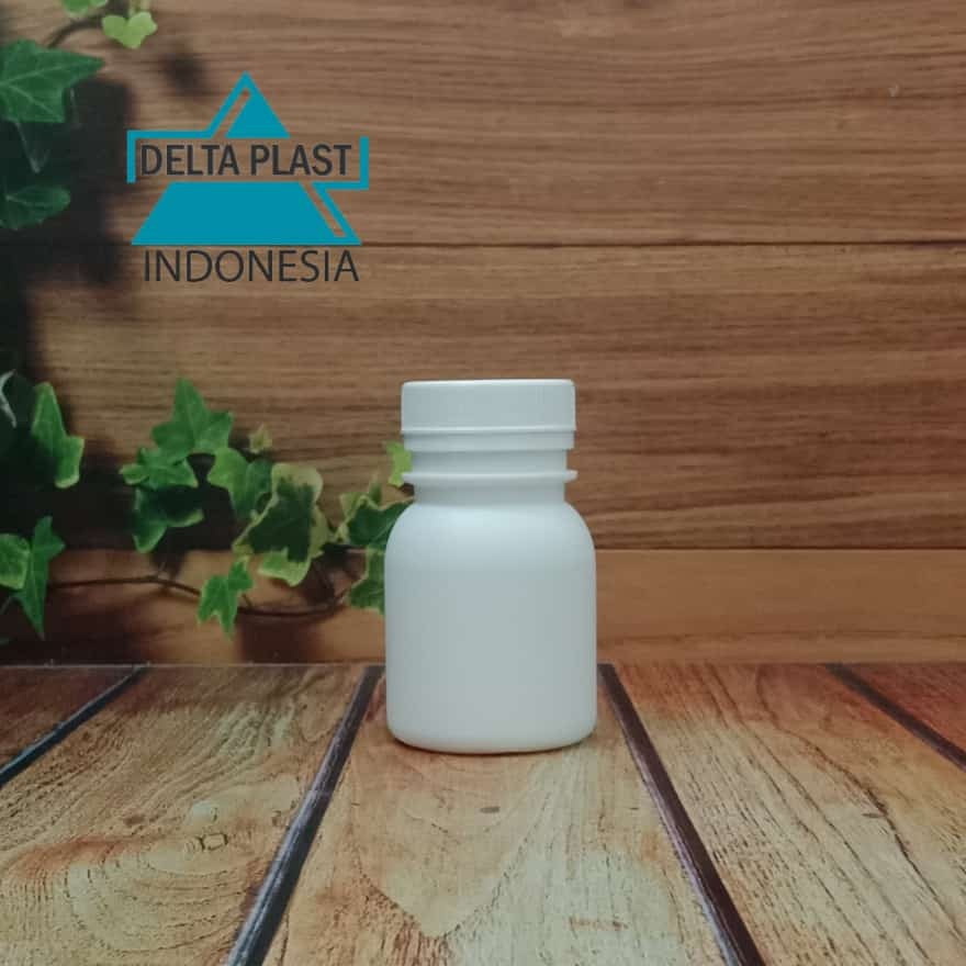 ขวดแคปซูล HDPE สีขาว 100 มล. / ขวด Cpsul แบบกลมสีขาว HDPE สีขาว