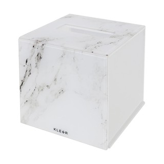 กล่องทิชชูม้วนอะคริลิก KECH MARBLE สีขาว กล่องใส่ทิชชู TISSUE ROLL BOX ACRYLIC KECH MARBLE WHITE