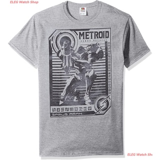 เสื้อยืดกีฬา Nintendo Metroid Mens Graphic Tees Sports T-shirt