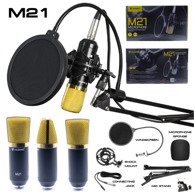 Nubwo M21 Microphone Condenser พร้อมขาตั้ง