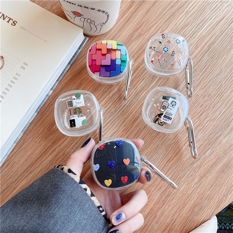 โปร่งใส Stylish Coffee Baseus Encok WM01 เคสหูฟัง