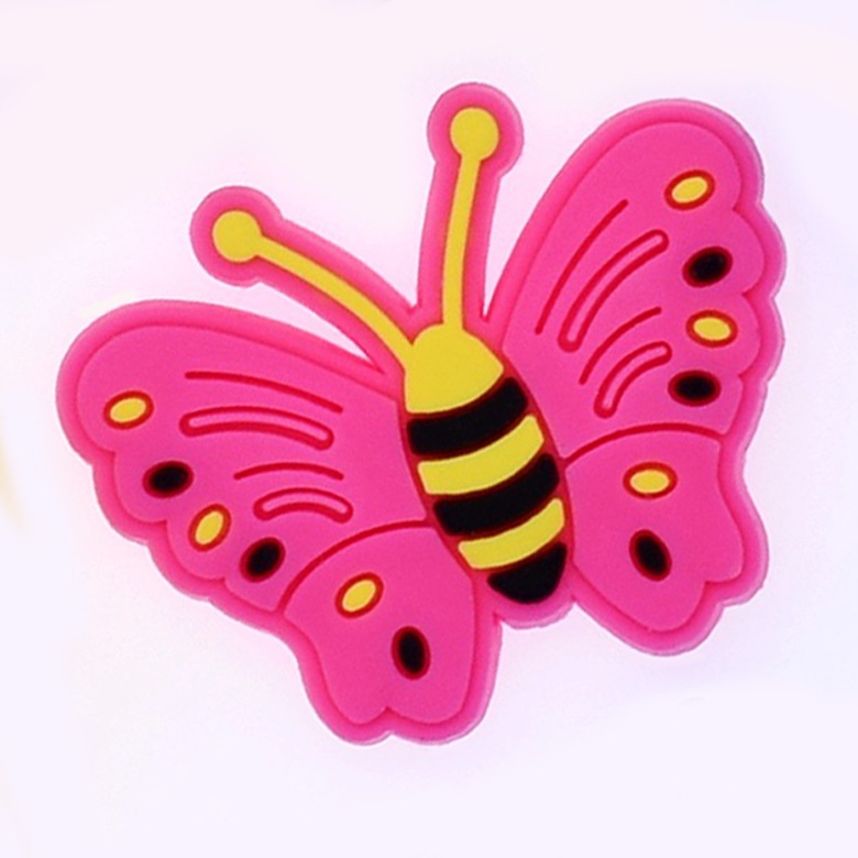 สําหรับ Crocs Jibbitz Pins การ์ตูนที่มีสีสันแมลงผีเสื้อ DIY รองเท้าปุ่ม Charm